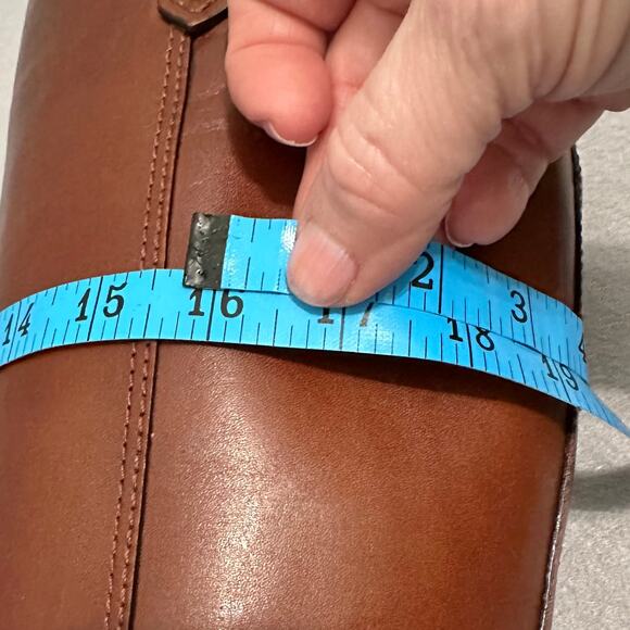 Tory Burch Derby Tall Leather Riding Boots in Antique Brown US 9M - Picture 14 of 15